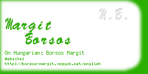 margit borsos business card